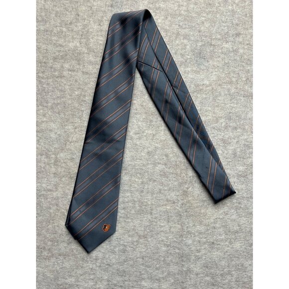 The Elev1N Grey With Orange Pinstripe Baltimore Orioles Necktie - Picture 1 of 5